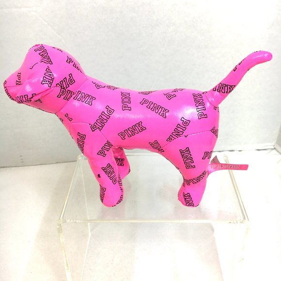 Victoria Secrets Pink Stuffed Plush Vinyl Dog 2015 - Picture 4 of 11